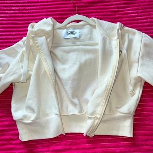 pacsun pale yellow Land Rover cropped jacket with green letters NEVER WORN